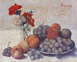 Eric Gillis Fine Art achille-laugé-still-life-with-flowers-and-fruits