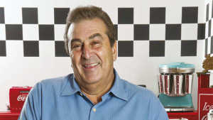 Superyacht owner John Staluppi, in the diner at his old private vintage car museum.