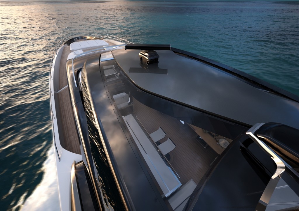 Riva 110' bow view