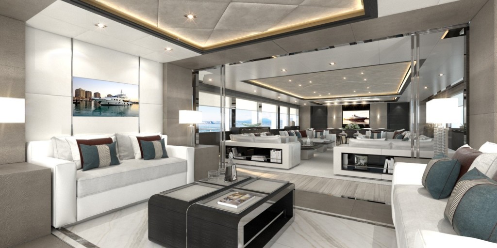 Majesty 175: interior, main salon (rendering)