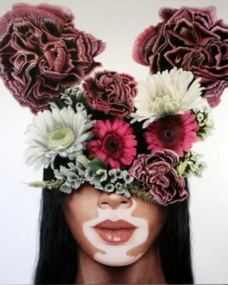 David Uessem, 2020, Blossom Tales, Oil on canvas, 160x140cm